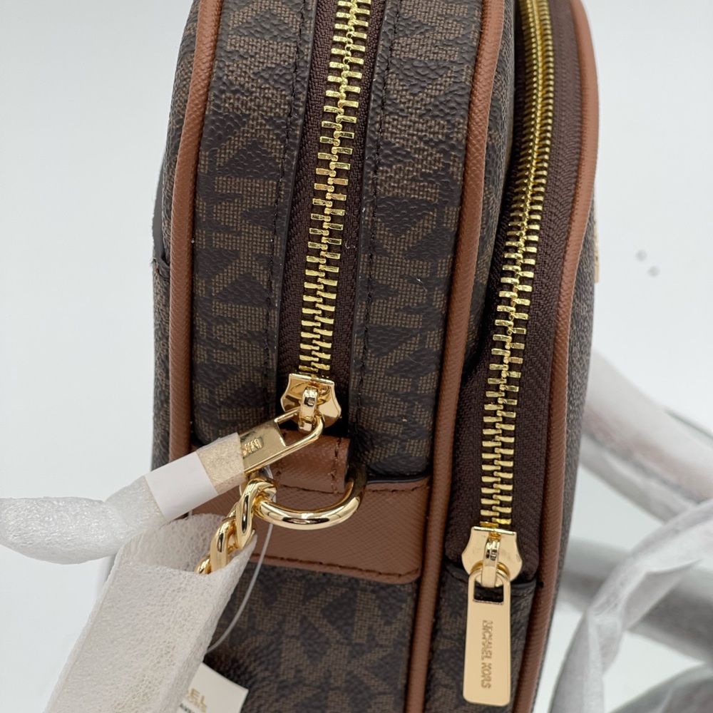 MICHAEL Michael Kors Brown and Gold Crossbody Bag with Monogram Design - Picture 4 of 4